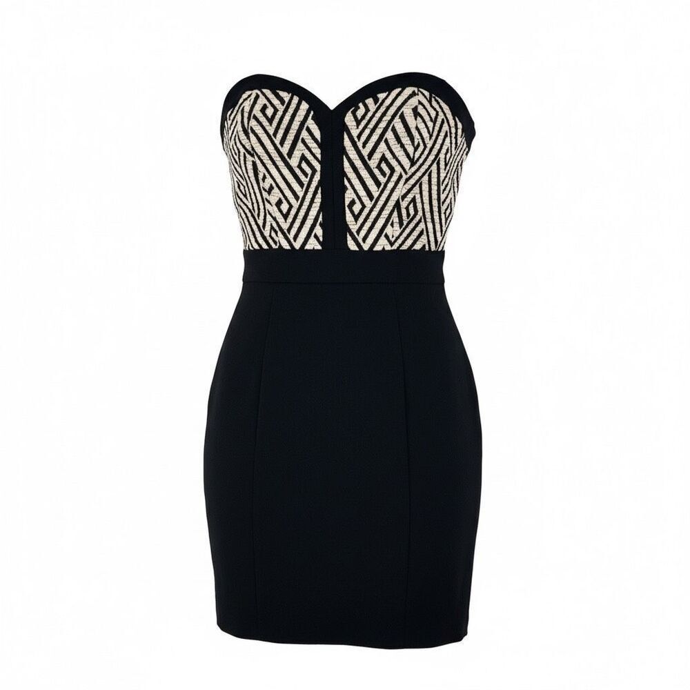 Guess strapless dress  geometrical pattern mini